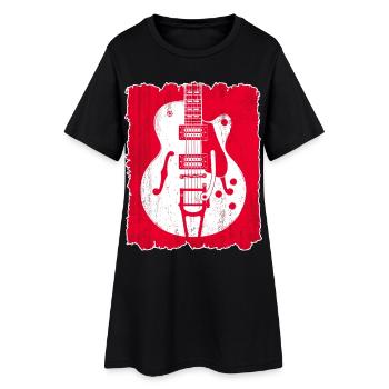 Silhouette de guitare graffiti - Robe T-shirt Femme - noir - Devant