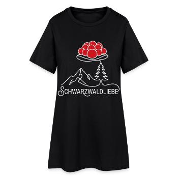 Schwarzwaldliebe Bollenhut Berge Heimat - Frauen T-Shirt-Kleid - Schwarz - Vorne