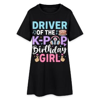 Conductrice de la fille d’anniversaire du K-Pop - Robe T-shirt Femme - noir - Devant