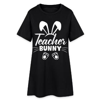 Happy Easter Sweet Easter Bunny Egg Hunt Easter Eggs - Women’s T-Shirt Dress - black - Front