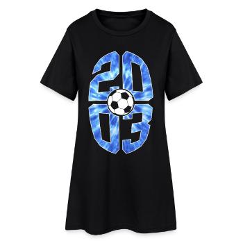 23 YEARS BORN 2003 FOOTBALL 23RD BIRTHDAY - Women’s T-Shirt Dress - black - Front