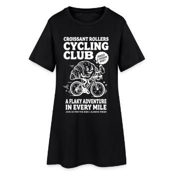 Club de Vélo de Route Rétro Croissant - Robe T-shirt Femme - noir - Devant