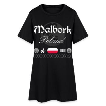 Souvenir de voyage de Malbork Poland Streetwear - Robe T-shirt Femme - noir - Devant