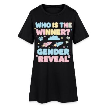 Révélation du sexe : Qui est le gagnant de la baby shower - Robe T-shirt Femme - noir - Devant