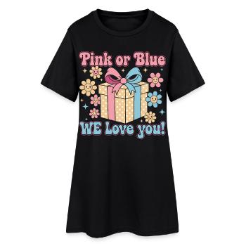 Révélation du sexe rose ou bleu Baby Shower We Love You - Robe T-shirt Femme - noir - Devant