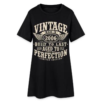 Vintage 2006 Vintage Cadeau d’anniversaire Rétro - Robe T-shirt Femme - noir - Devant