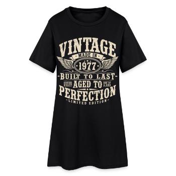 Vintage 1977 Vintage Cadeau d’anniversaire rétro - Robe T-shirt Femme - noir - Devant