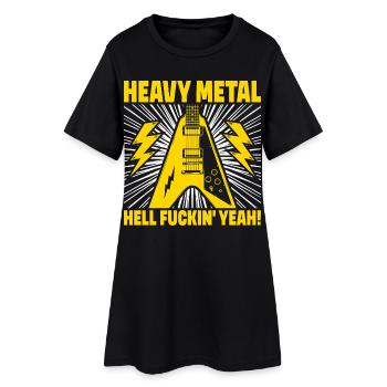 Heavy Metal Hell yes Art de la guitare - Robe T-shirt Femme - noir - Devant