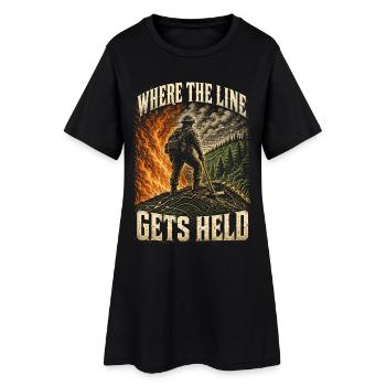Groupes de pompiers - Robe T-shirt Femme - noir - Devant