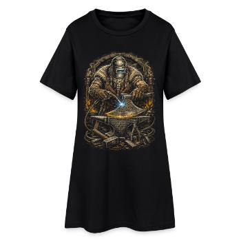 Soudeur Spécialiste Viking - Robe T-shirt Femme - noir - Devant