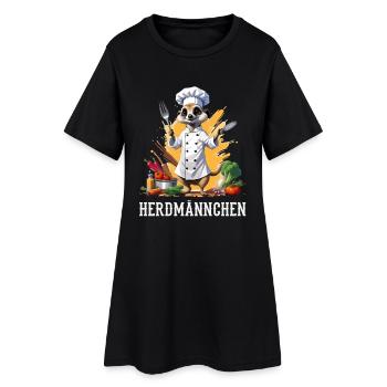 Herdmännchen Erdmännchen Koch Kochen Wortspiel - Frauen T-Shirt-Kleid - Schwarz - Vorne