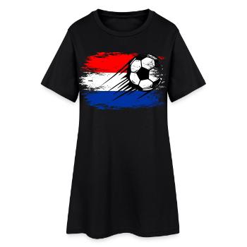 Holland Flag Football used - Women’s T-Shirt Dress - black - Front