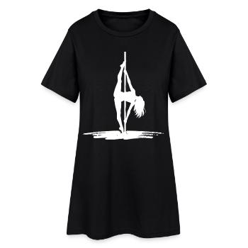 Sexy Pole Dance Silhouette – Athletic & Elegant - Women’s T-Shirt Dress - black - Front