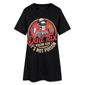 Dad Tax Skeleton Snack Tee - Women’s T-Shirt Dress - black - Front