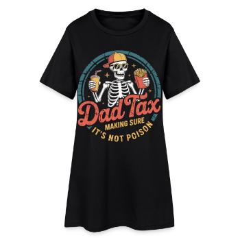 Soirée Snack Squelette de la Taxe Papa - Robe T-shirt Femme - noir - Devant