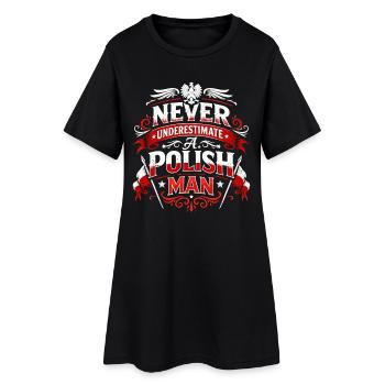 Ne jamais sous-estimer un Polonais – Polen Spruch - Robe T-shirt Femme - noir - Devant