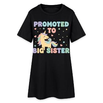 Révélation du sexe Baby Shower Grande Sœur Maman Papa - Robe T-shirt Femme - noir - Devant