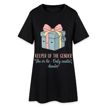Révélation du sexe : Gardien du genre Elle ou il - Robe T-shirt Femme - noir - Devant