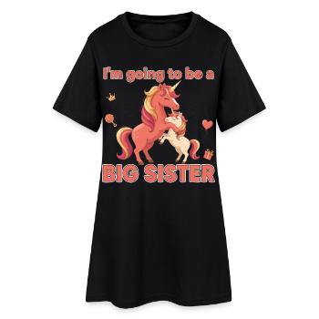Révélation du sexe Je vais être un bébé de grande sœur - Robe T-shirt Femme - noir - Devant