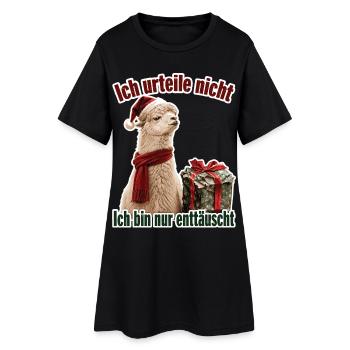Ich urteile nicht, Ich bin nur enttäuscht - Frauen T-Shirt-Kleid - Schwarz - Vorne