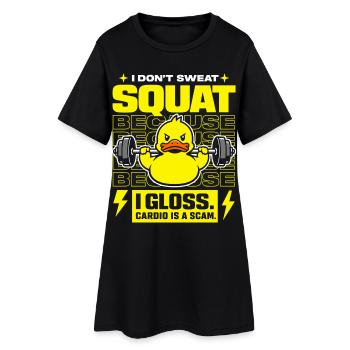 Squat parce que le cardio est une arnaque - Robe T-shirt Femme - noir - Devant