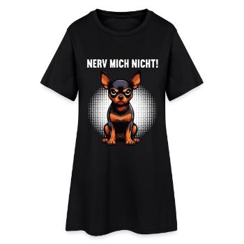 Nerv Mich Nicht Zwergpinscher Pinscher Minpin - Frauen T-Shirt-Kleid - Schwarz - Vorne
