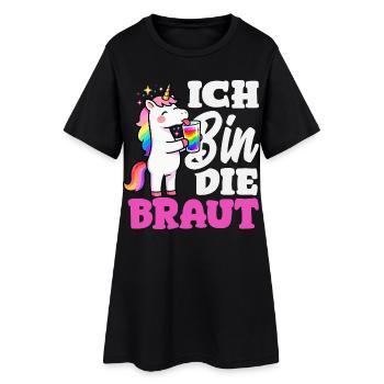 Ich Bin Die Braut Jga Einhorn Cocktail Saufen - Frauen T-Shirt-Kleid - Schwarz - Vorne