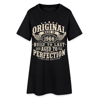 Vintage, 1966, Vintage, Cadeau, Anniversaire, Rétro - Robe T-shirt Femme - noir - Devant