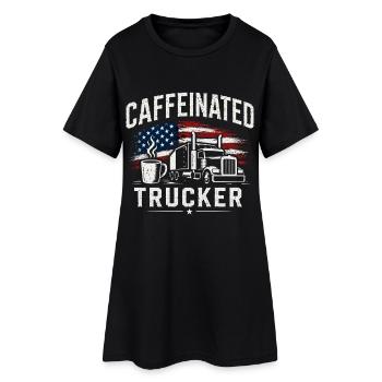 Profession de conducteur de camion en logistique - Robe T-shirt Femme - noir - Devant