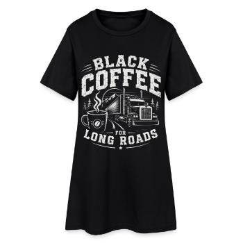 Truck transport driver everyday life - Women’s T-Shirt Dress - black - Front