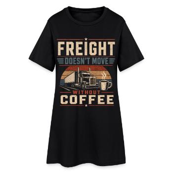 Chauffeur de camion Café Caféine - Robe T-shirt Femme - noir - Devant