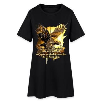 Adler Mindset Freiheit Persönlichkeitsentwicklung - Frauen T-Shirt-Kleid - Schwarz - Vorne