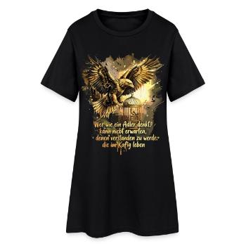 Adler Mindset Freiheit Persönlichkeitsentwicklung - Frauen T-Shirt-Kleid - Schwarz - Vorne