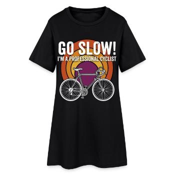 Les cyclistes vont lentement - Robe T-shirt Femme - noir - Devant