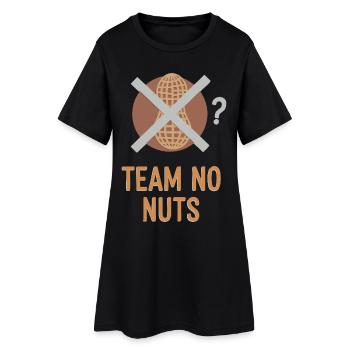 Geschlechter-Enthüllung Team No Nuts Babyparty Baby-Geschlecht - Frauen T-Shirt-Kleid - Schwarz - Vorne