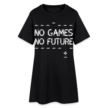 pas de jeux, pas de futur nerd pc cool minimaliste LOL - Robe T-shirt Femme - noir - Devant
