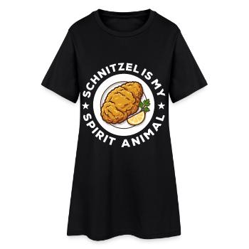 Le schnitzel est mon Animal Esprit - Robe T-shirt Femme - noir - Devant