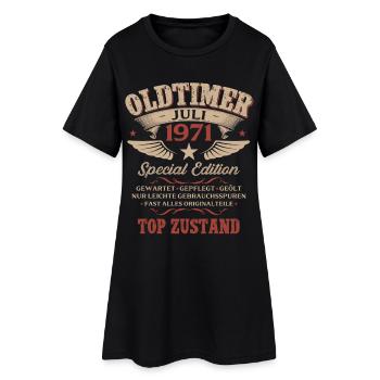 55. Geburtstag Geschenk Mann Oldtimer Juli 1971 - Frauen T-Shirt-Kleid - Schwarz - Vorne