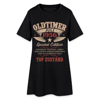 70. Geburtstag Geschenk Mann Oldtimer Juli 1956 - Frauen T-Shirt-Kleid - Schwarz - Vorne