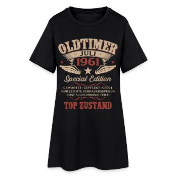 65. Geburtstag Geschenk Mann Oldtimer Juli 1961 - Frauen T-Shirt-Kleid - Schwarz - Vorne