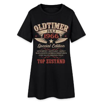 60. Geburtstag Geschenk Mann Oldtimer Juli 1966 - Frauen T-Shirt-Kleid - Schwarz - Vorne