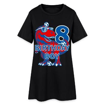 8 ANS D’ANNIVERSAIRE GARÇON FOOTBALL 8E ANNIVERSAIRE - Robe T-shirt Femme - noir - Devant