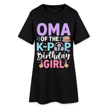 Oma of The K-Pop Birthday Girl - Women’s T-Shirt Dress - black - Front