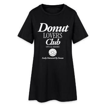 Club des amoureux des beignets - Robe T-shirt Femme - noir - Devant
