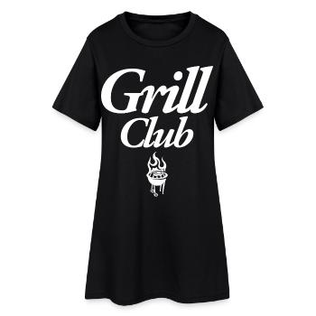 Grill Club - Frauen T-Shirt-Kleid - Schwarz - Vorne