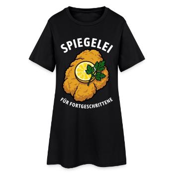 Schnitzel | Spiegelei für Fortgeschrittene - Frauen T-Shirt-Kleid - Schwarz - Vorne