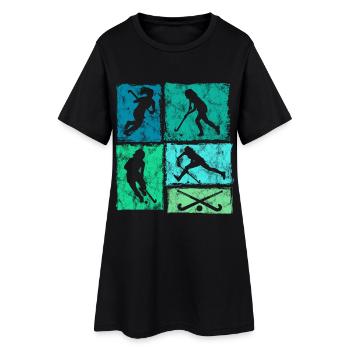 Hockey sur gazon Hockey en salle pour femmes filles - Robe T-shirt Femme - noir - Devant