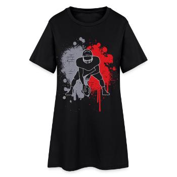 Football américain Splash of Color Football masculin - Robe T-shirt Femme - noir - Devant