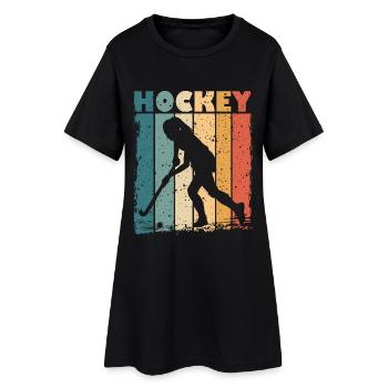 Hockey sur gazon Hockey en salle pour filles Vintage - Robe T-shirt Femme - noir - Devant