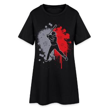 Joueur de baseball Joueur de baseball Joueur de baseball splash - Robe T-shirt Femme - noir - Devant